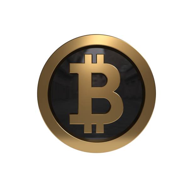 istock bitcoin symbol on white background rendering -black plastic and gold isolated 937074788