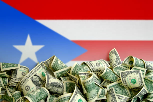 プエルトリコの旗米ドル - trade deficit ストックフォトと画像