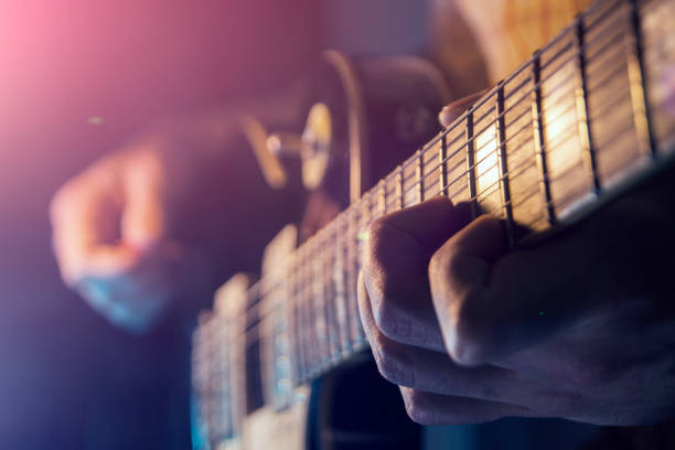istock Rock concert, a musician is playing the guitar 937088290