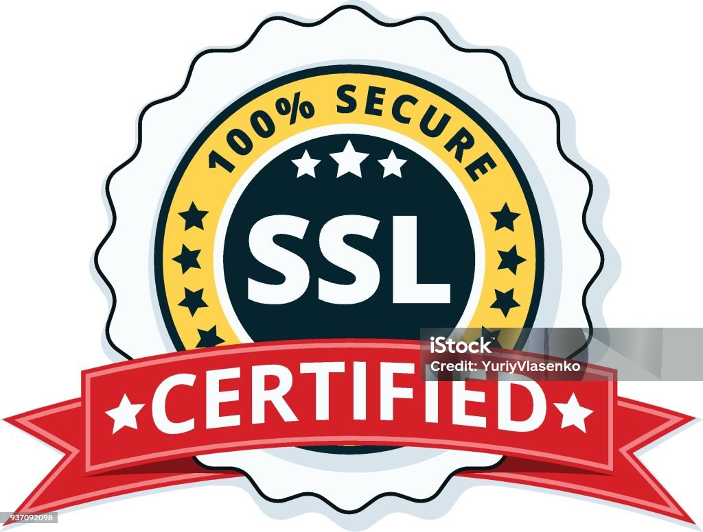 Ssl Label Ssl Certified Label Illustration Stock Illustration - Download Image ...