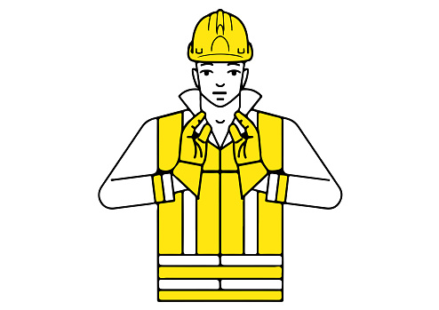 Signalman Sign Horizontal Distance Signalman Gesture Stock Illustration - Download ...
