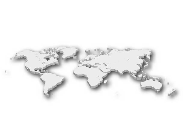 istock White 3D map of World with shadow isolated on white on background. EPS10 vector illustration 937099502