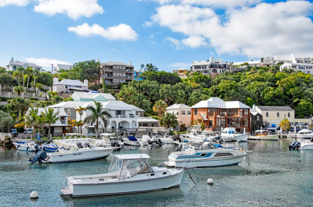 istock Bermuda Flatt's Village waterfront and marina 937100190