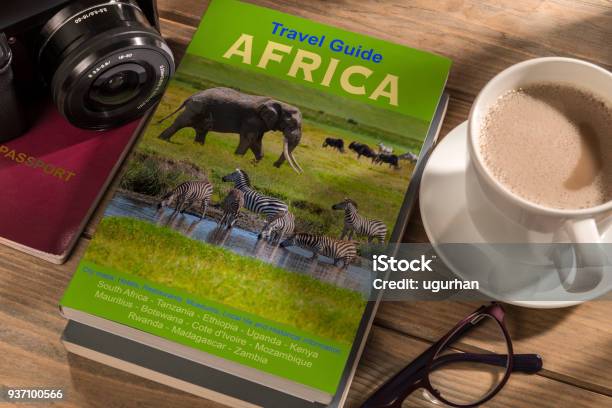Travel Guide To Africa Stock Photo - Download Image Now - Adventure, Africa, African Elephant