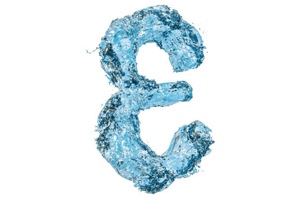 istock Water Greek letter epsilon, 3D rendering isolated on white background 937103748