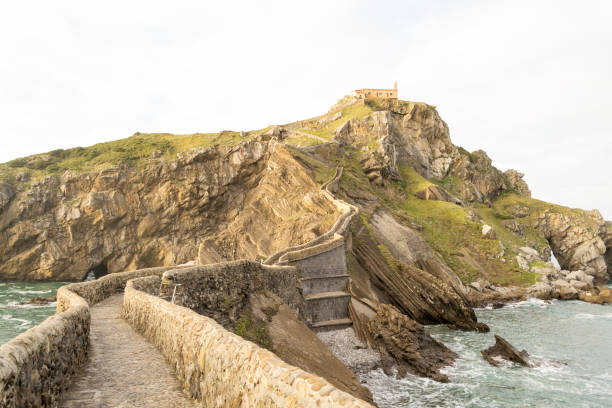 istock Climbing to San Juan de Gaztelugatxe 937106542