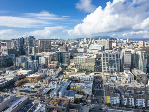 istock Aerial view of San Francisco skyline  alongside Freeway 937106760