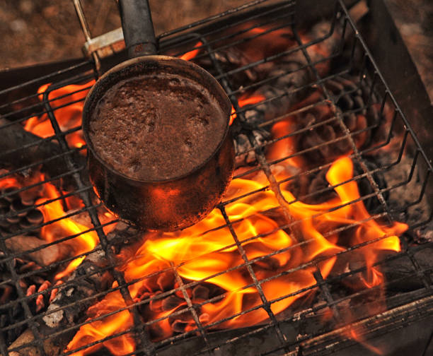 istock black turkish coffee cooking on the fire 937107778