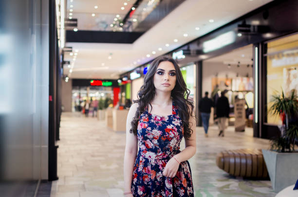 Rear view of teenage girl in city