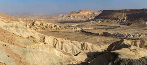 istock Panoramic view on biggest canyon in Israel Mizpe Ramon in Negev desert 937110904