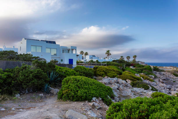 istock Coastline with beautiful white villas 937134796