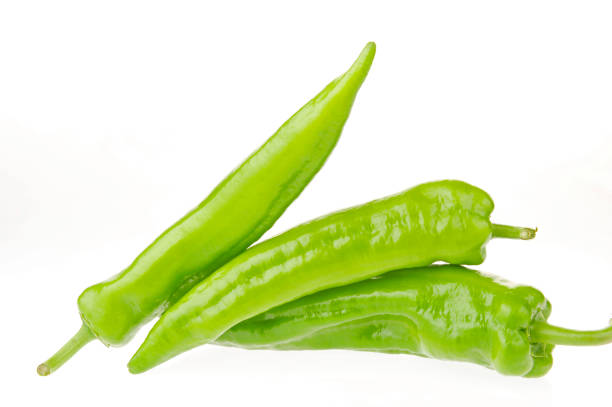 istock Isolated in the white background of green pepper 937141030