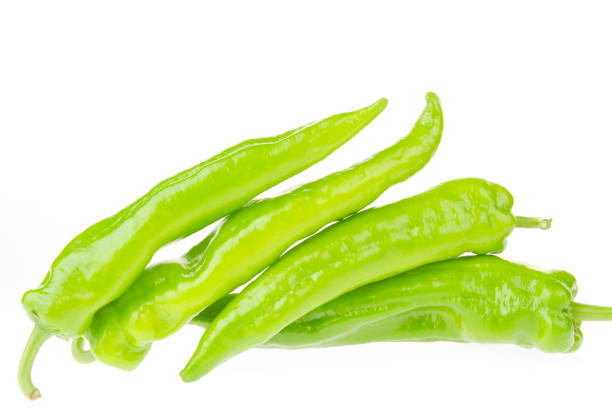 istock Isolated in the white background of green pepper 937141062