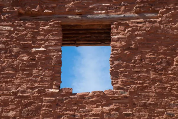 The archaeological ruins of the Quarai Mission at Salinas, New Mexico