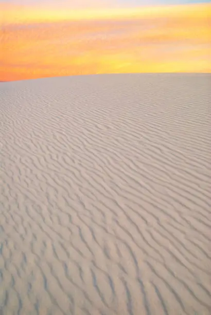 Rippled Sand Background at Sunset in White Sands National Monument