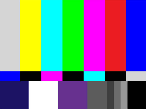 Television test pattern of stripes This is a vector illustration. laboratory test stock illustrations