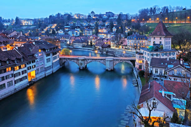 istock Panoramic view of Bern in Twilight time at Switzerland 937172010