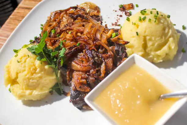 Sauerbraten with mashed potatoes