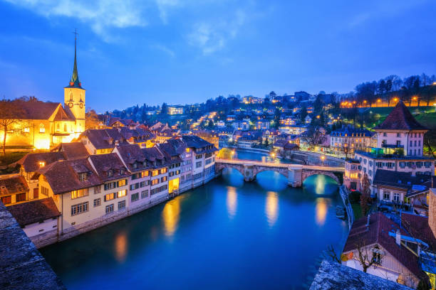 istock Panoramic view of Bern in Twilight time at Switzerland 937174916