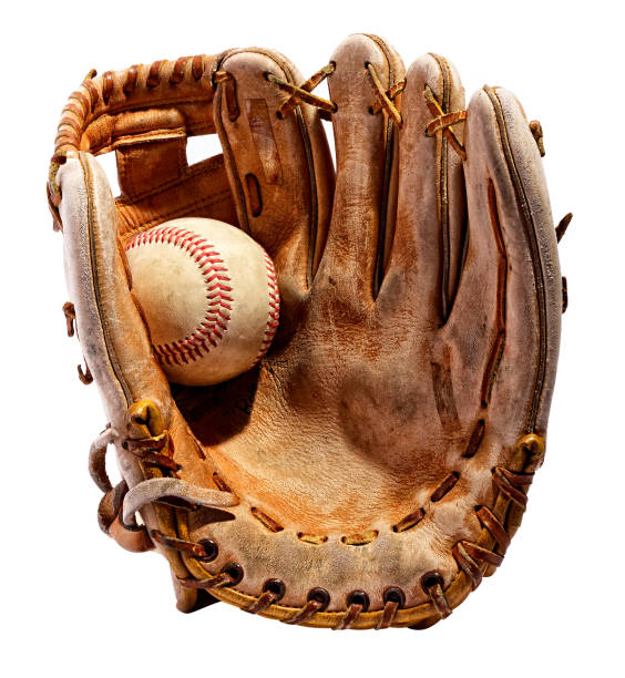 istock Baseball glove with ball isolated on white 937183640
