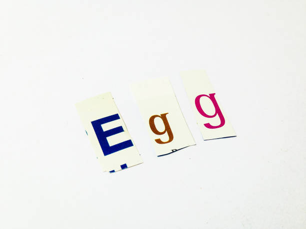 istock Egg - Cutout Words Collage Of Mixed Magazine Letters with White Background 937183692