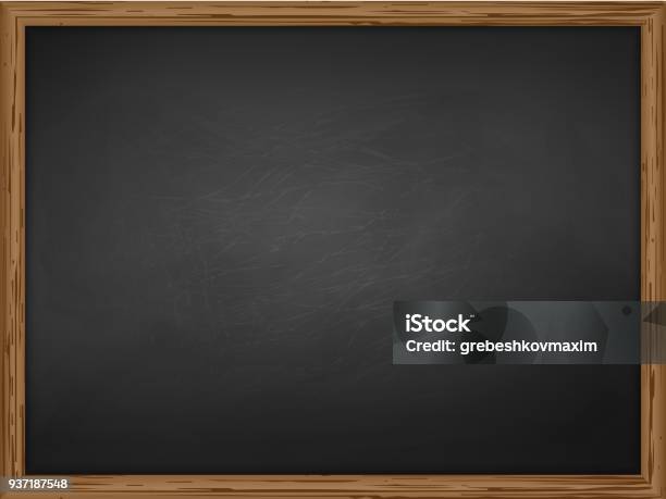 School Chalkboard Background Stock Illustration - Download Image Now - Chalkboard - Visual Aid, Backgrounds, Education