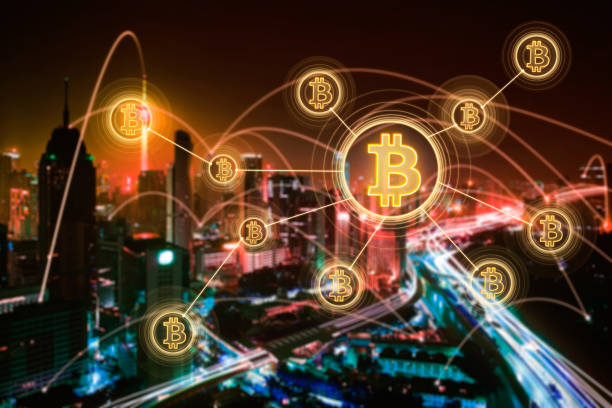 istock Electronic money ,blockchain transfers and finance concept. 937187896