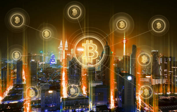 istock Electronic money ,blockchain transfers and finance concept. 937188092