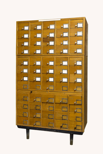 istock Old Vintage Library Card Catalog on white background 937206132