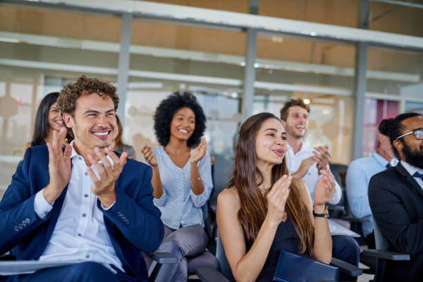 istock The whole audience are left inspired 937212920