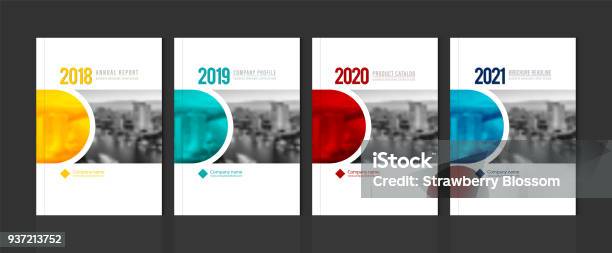 Cover Design For Annual Report Business Catalog Company Profile Brochure Magazine Flyer Booklet Poster Banner A4 Template Element Cover Vector Eps10 Sample Image With Gradient Mesh Stock Illustration - Download Image Now