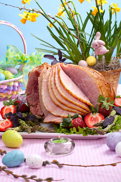 Easter ham stock photo