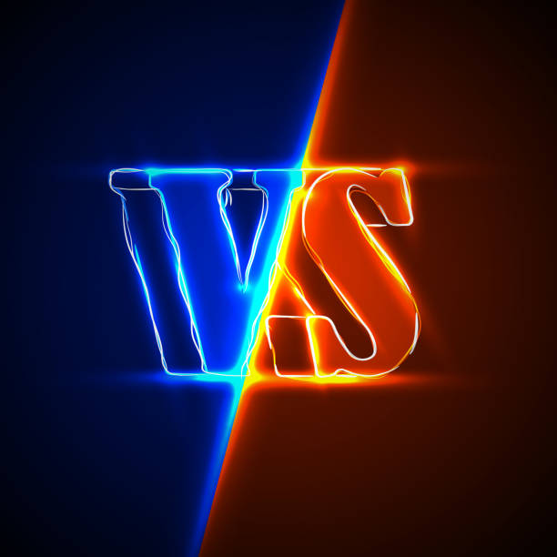 istock Neon Versus symbol. VS Vector Letters Illustration. Competition Icon. Fight Symbol 937217518