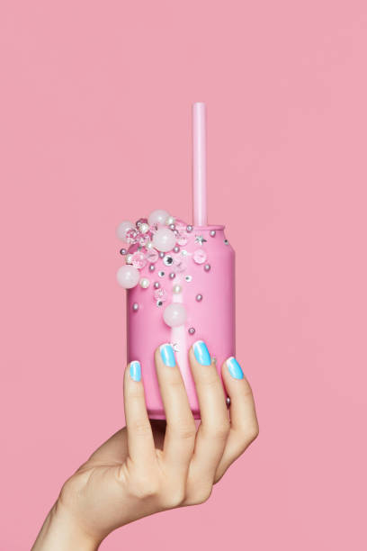istock Blue Nails. Woman With Soda Can In Hands 937221390