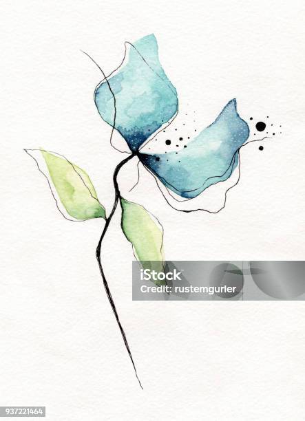 Watercolor Flower Stock Illustration - Download Image Now - Flower, Watercolor Painting, Abstract