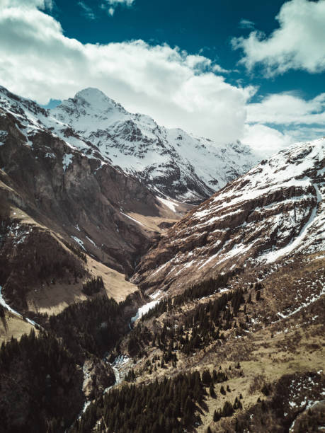 european alps aerial view