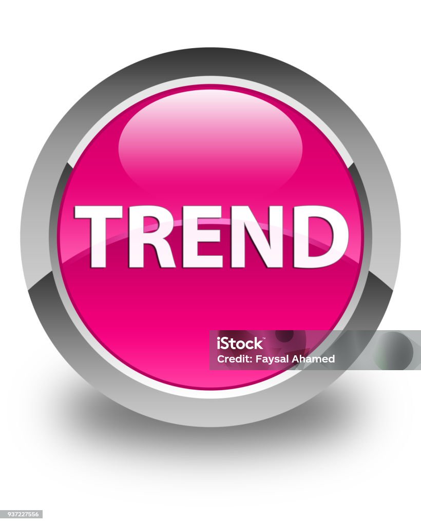 Trend View Button Trend Glossy Pink Round Button Stock Illustration - Download Image Now ...