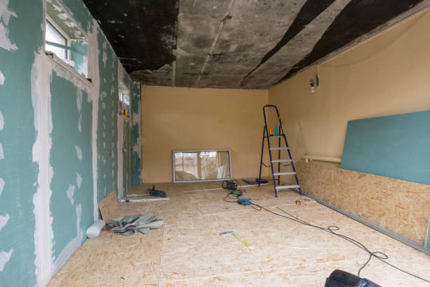 istock Repair in a private house, one wall is finished with plasterboard sheets 937238070