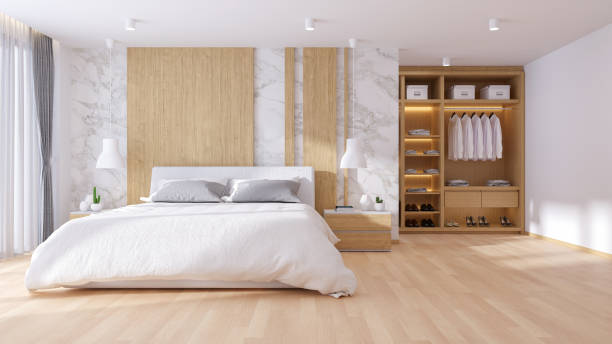 istock Modern  luxury interior of Bedrooms and dressing room interior design,3d render 937238172