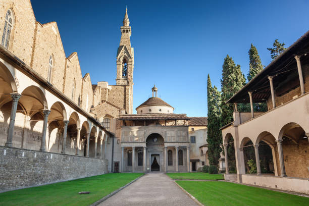 9100 パッツィ家礼拝堂 - サンタ ・ クローチェ フィレンツェ - piazza di santa croce ストックフォトと画像