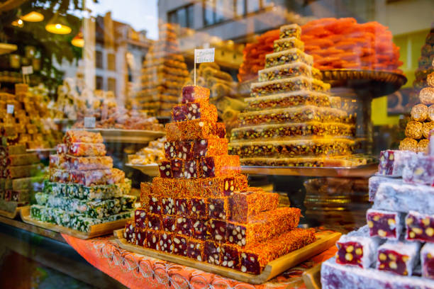 Oriental sweets at the market