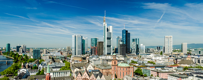Frankfurt am Main Skyline during summer