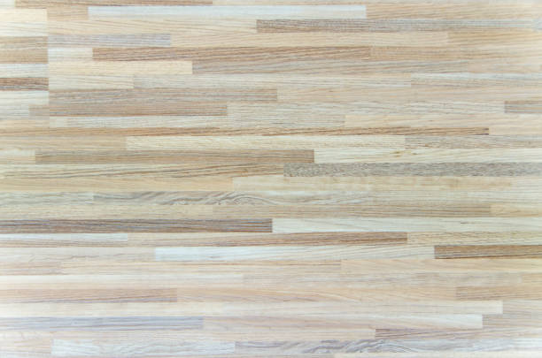 Hardwood maple floor viewed from above