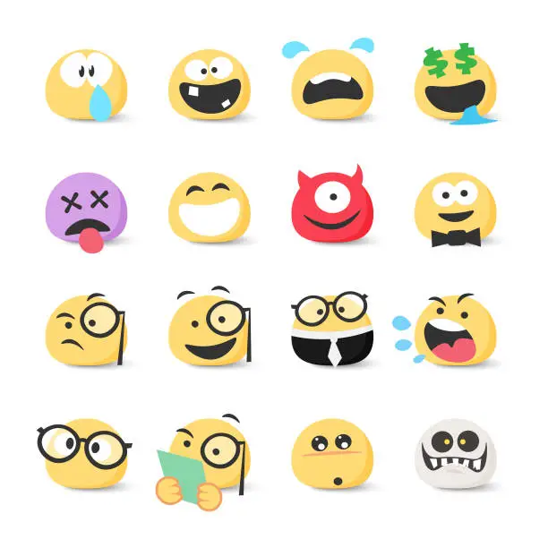 Vector illustration of Emoticons collection