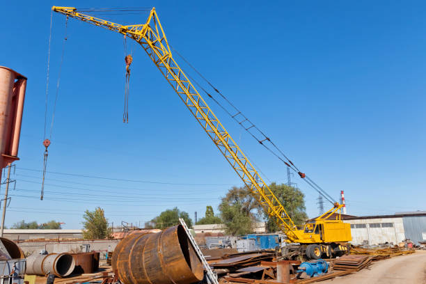 istock loading of steel products and tubes with crane 937260638