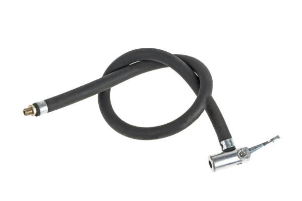 istock black hose for the pump knotted in a knot against a white background 937261710