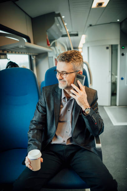 istock Businessman in the train 937263198