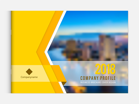 Cover design template corporate business annual report brochure poster company profile catalog magazine flyer booklet leaflet. Landscape cover page design element sample image with Gradient Mesh.