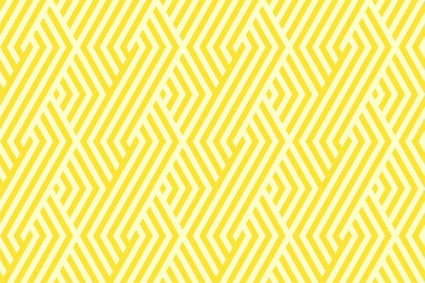 узор полоса бесшовные желтые два тона цвета. chevron полоса абстрактный вектор фона. - seamless textured textile backgrounds stock illustrations