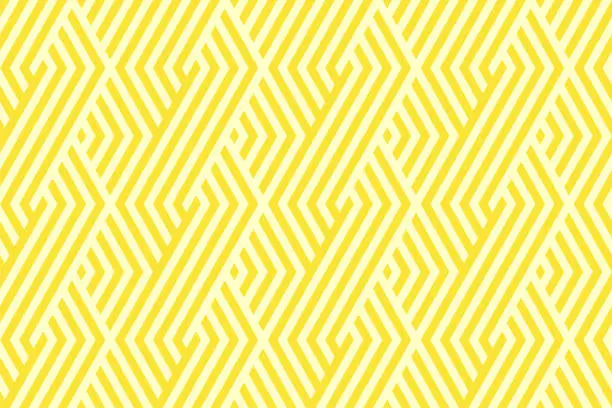 Vector illustration of Pattern stripe seamless yellow two tone colors. Chevron stripe abstract background vector.